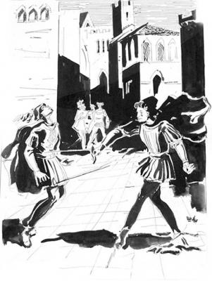 Illustrations to Shakespeare: Romeo and Juliet -5/73. Chistyakov Yuri