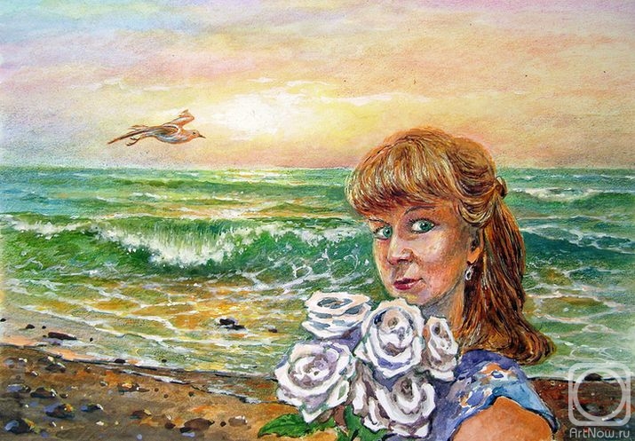 Kulagin Oleg. Girl by the sea