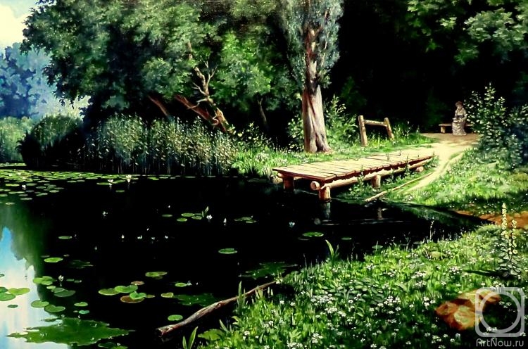 Litvinov Valeriy. Copy of Polenov "Overgrown pond"