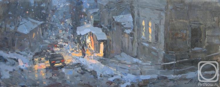 Makarov Vitaly. Winter twilight of the old Pyatigorsk