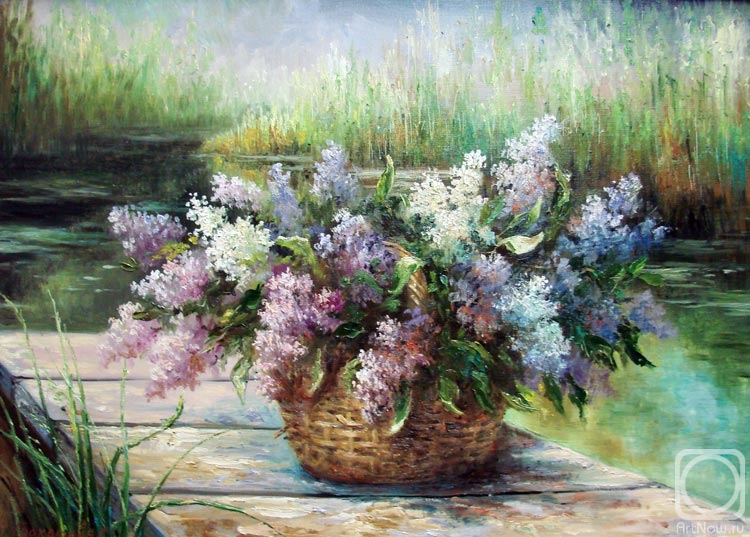 Grokhotova Svetlana. Lilacs by the pond
