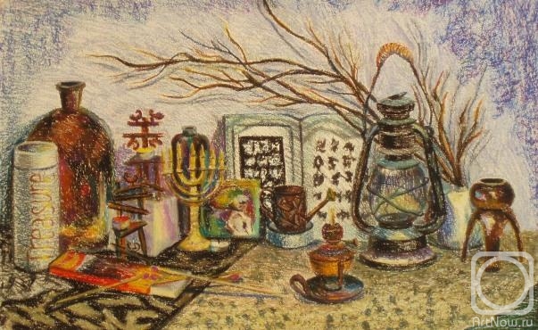 Lukaneva Larissa. Still Life with Candles and Lamps