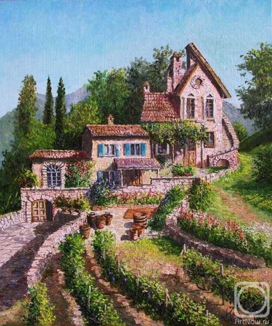 Konturiev Vaycheslav. Sugary landscape with a house winegrower