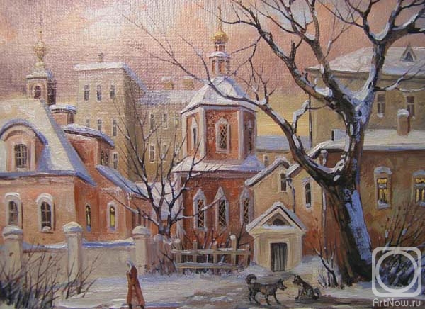Gerasimov Vladimir. Moscow, winter in Hokhlovsky Lane