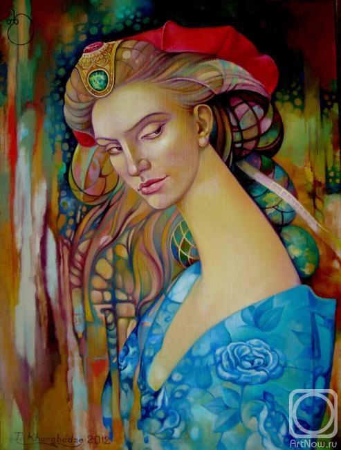 Kharabadze Teimuraz. Woman in red hat