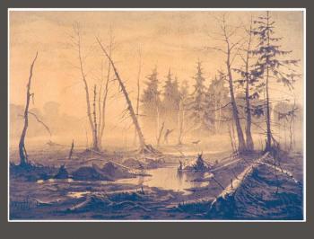 Landscape with a hunter. Finagenov Dmitriy