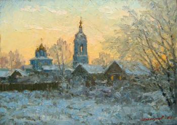 A frosty winter evening... Church of the Epiphany in Kolomna (etude). Gaiderov Michail