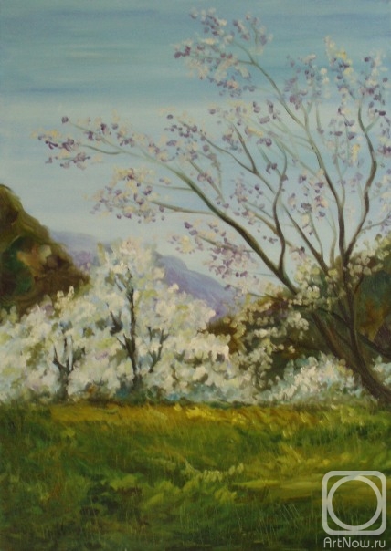 Lukaneva Larissa. 541 (Landscape with flowering trees)