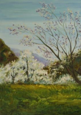 541 (Landscape with flowering trees). Lukaneva Larissa