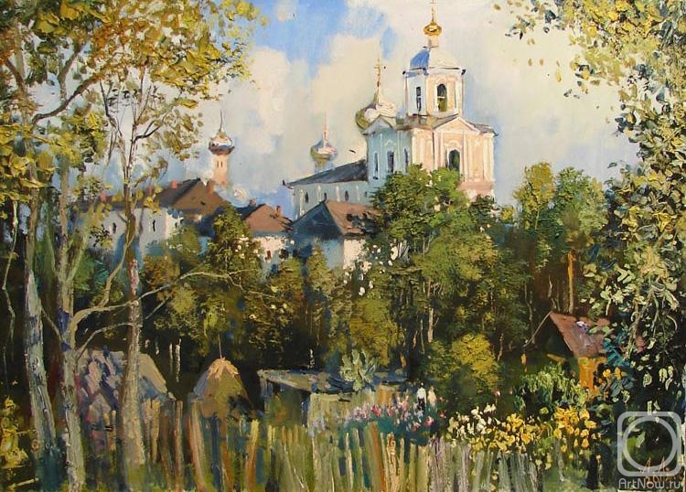 Lukash Anatoliy. Veliky Novgorod. View on Khutyn monastery