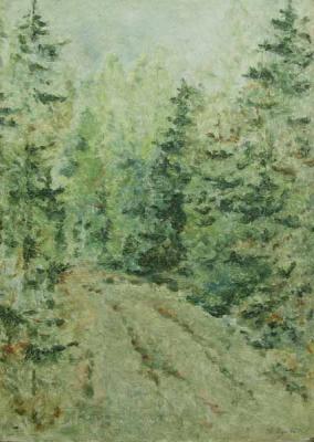 Path in the woods. Spring. Kyrskov Svjatoslav