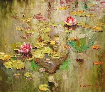   (Pink Water Lilies).  