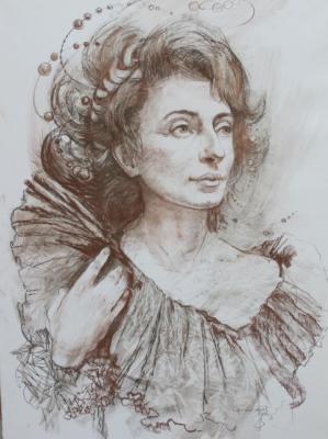 Portrait of the Honored Actress of Russia Niki Kozorovitskaya. Strezhbetskaya Tatjana Strezhbetskaya