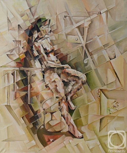 Krotkov Vassily. Girl. Cubism