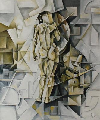 Girl at the mirror. Cubism. Krotkov Vassily
