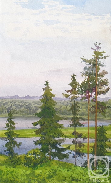 Kiryanova Victoria. Trifonych. View of the river Kubanka