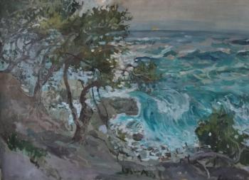 Storm on drunken pine trees. Blinkova Anzhela