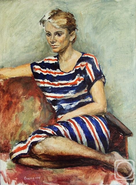 Kosheev Vladimir. In a striped dress