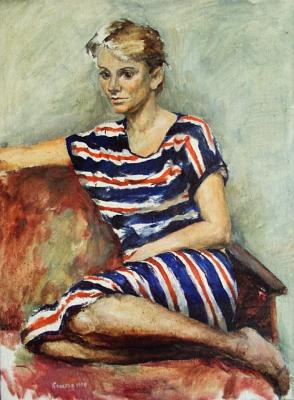 In a striped dress. Kosheev Vladimir