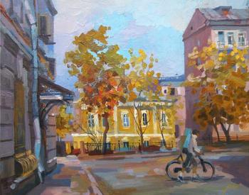 Moscow. Fall in Rozhdestvensky Boulevard (Maly Kiselny Lane). Chizhova Viktoria