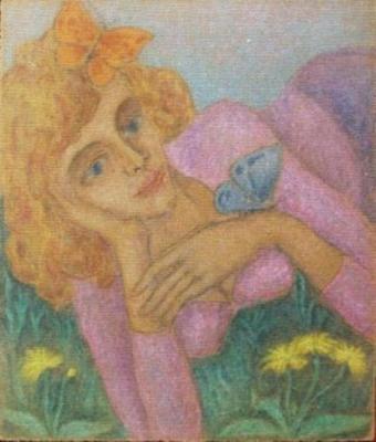 The girl who is not afraid of butterflies