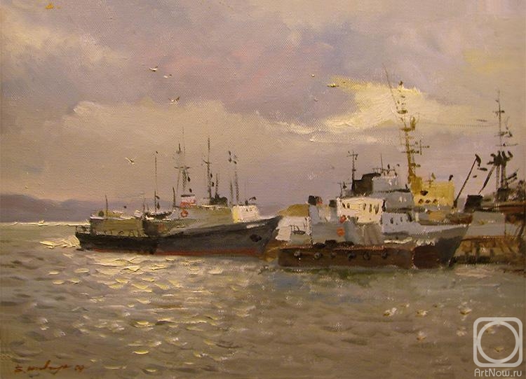 Shevchuk Vasiliy. Ships in the Bay of Kislaya