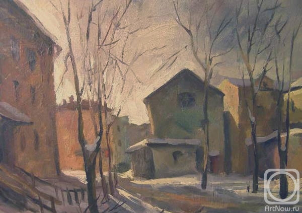 Gerasimov Vladimir. Courtyard in Rogozhskaya Sloboda (old sketches)