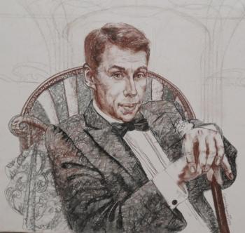Portrait of the actor of the theater "Buff" Sergey Magilenich. Strezhbetskaya Tatjana Strezhbetskaya