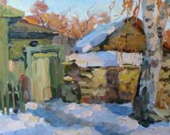 Evening small courtyard (Small Birch). Shevchuk Svetlana