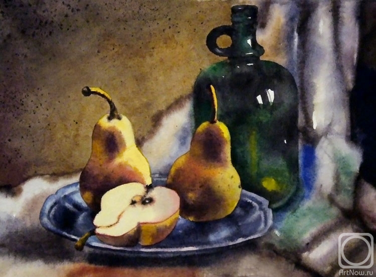 Ivanova Olga. With pears and bottle