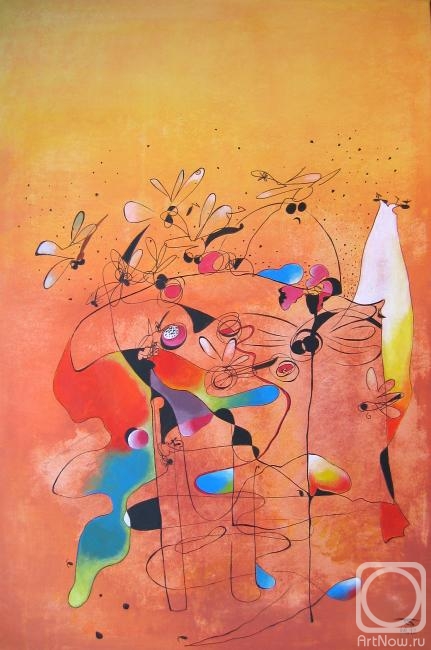 Bycov Sergey. Dragonfly flight on a hot afternoon