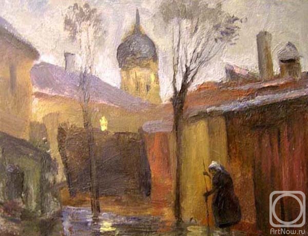 Gerasimov Vladimir. Moscow. Courtyard on Paveletskaya (old etudes)