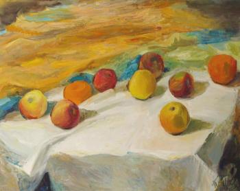 Still life with apples. Petrovskaya-Petovraji Olga