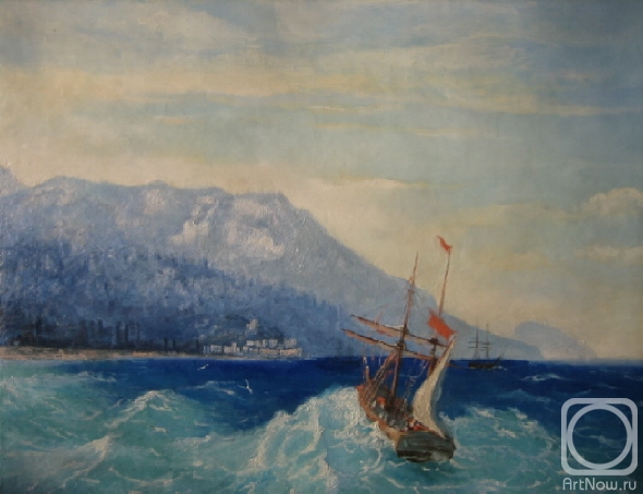 Rogov Vitaly. Yalta (copy from the painting by Aivazovsky I. K.)