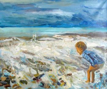 The boy at the sea