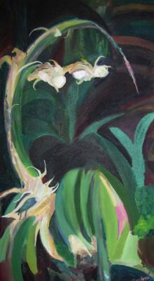 Green orchid. Petrovskaya-Petovraji Olga