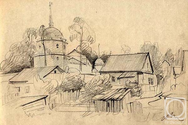 Gerasimov Vladimir. Optina Pustyn, sketches 8
