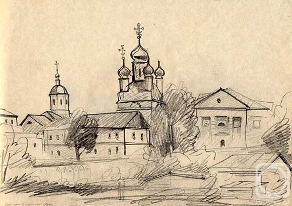 Gerasimov Vladimir. Optina Pustyn, sketches 6