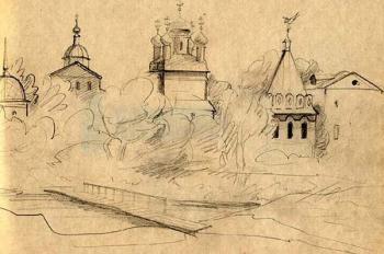 Optina Pustyn, sketches 3