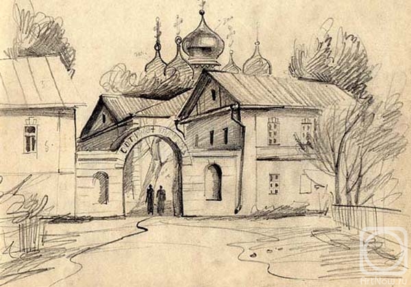 Gerasimov Vladimir. Optina Pustyn, sketches 1