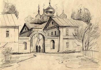 Optina Pustyn, sketches 1