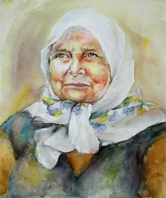  portrait of woman in the Rhodope Mountains/     