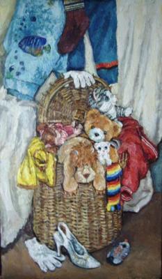 Basket with toys. Yaguzhinskaya Anna
