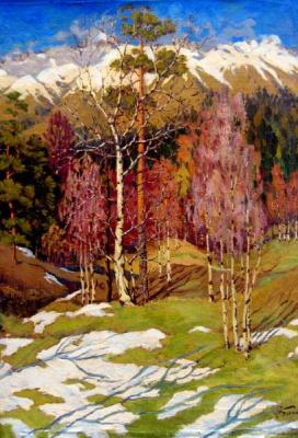 Spring in mountains (Snow Thaws). Batt Jacob