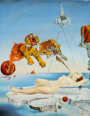 Copy of Salvador Dali A Minute Before Waking Up from a Dream Provoked by a Bee Flying Around a Pomegranate (1944). Epifanov Pavel
