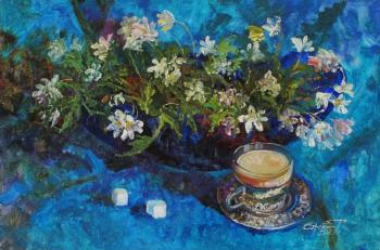 May tea with milk. Strezhbetskaya Tatjana Strezhbetskaya