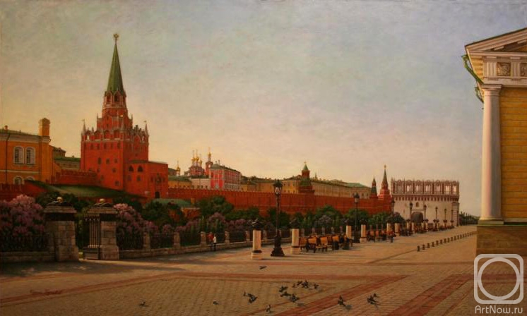 Glushkov Sergey. Moscow. View of Troitsk gate and Kutafya tower