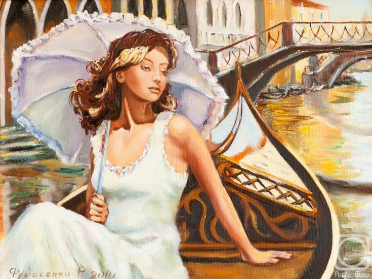 Fedosenko Roman. Girl with a Venetian umbrella