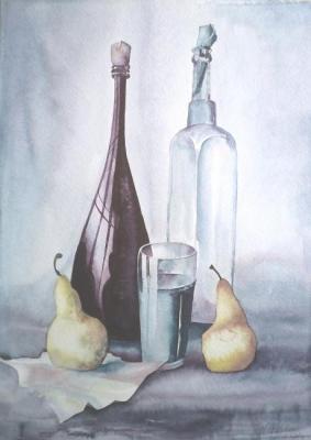 Bottles and pears. Volobueva Natalia
