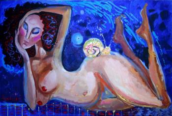 Nude with snail. Gavrilko Vera